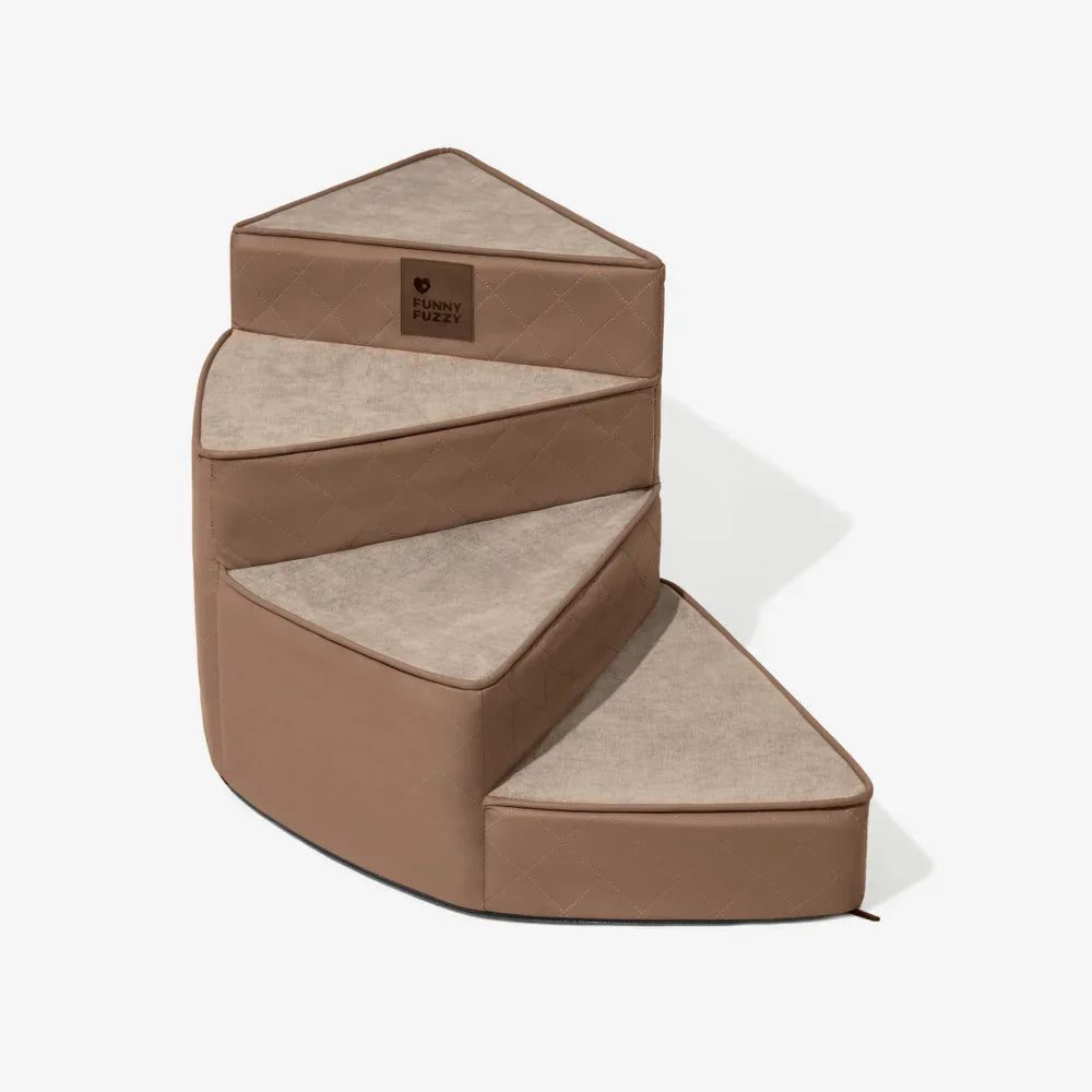 Custom Luxury Modern Foldable Waterproof Cotton Removable Spiral Pet Stairs Step Ease Anti-scratch Cover Dog Stairs