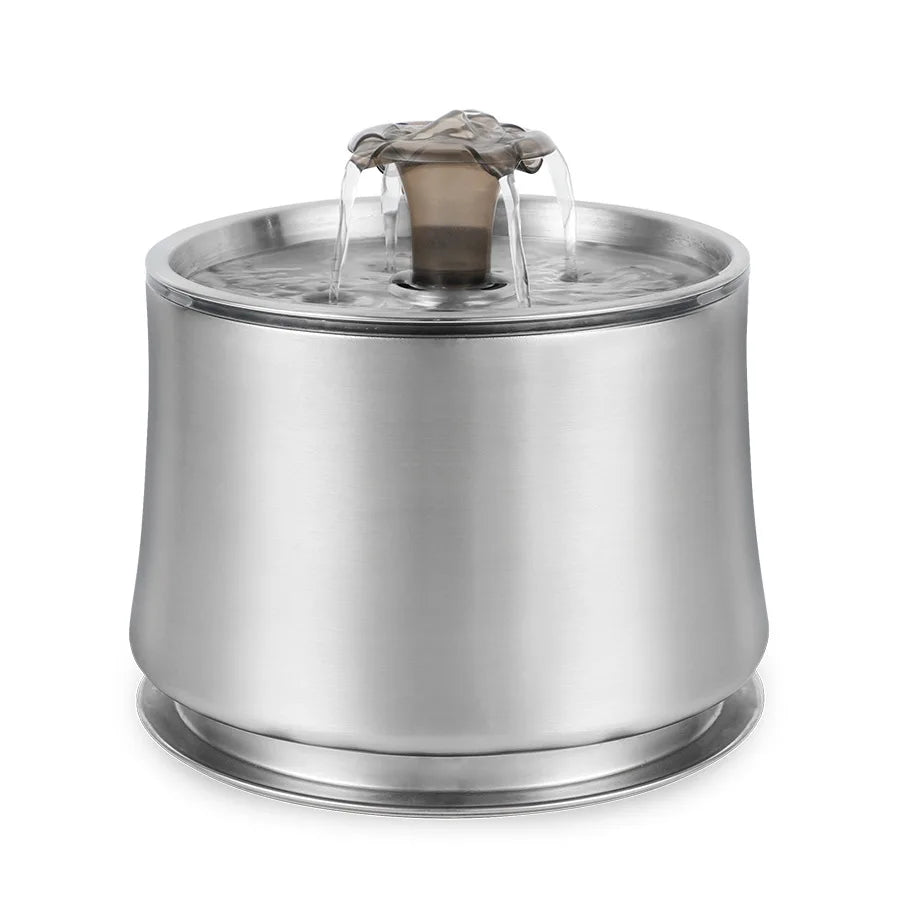 304 Stainless Steel Smart Cat Water Fountain Feeder 2.5L Automatic Pet Water Dispenser Large Capacity Filter Cat Water Feeder