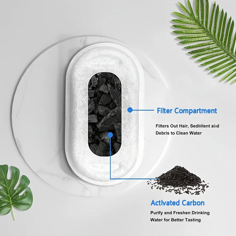12pcs Pet Water Dispenser Filters for 3.2L//2L Stainless Steel Cat Water Fountain Replacement Filter with Resin Activated Carbon