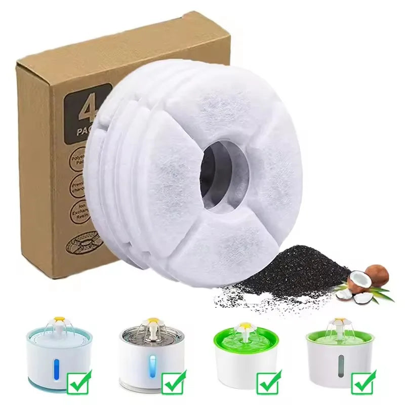 Wholesale Cat Water Fountain Replacement Filter Elements Activated for Cats Drinking Bowl Auto Feeder Filter Pet Manufacturer
