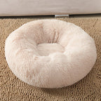 100CM Eco-Friendly Breathable Solid Plush Dog Bed with PP Cotton Material Round Design for Dogs