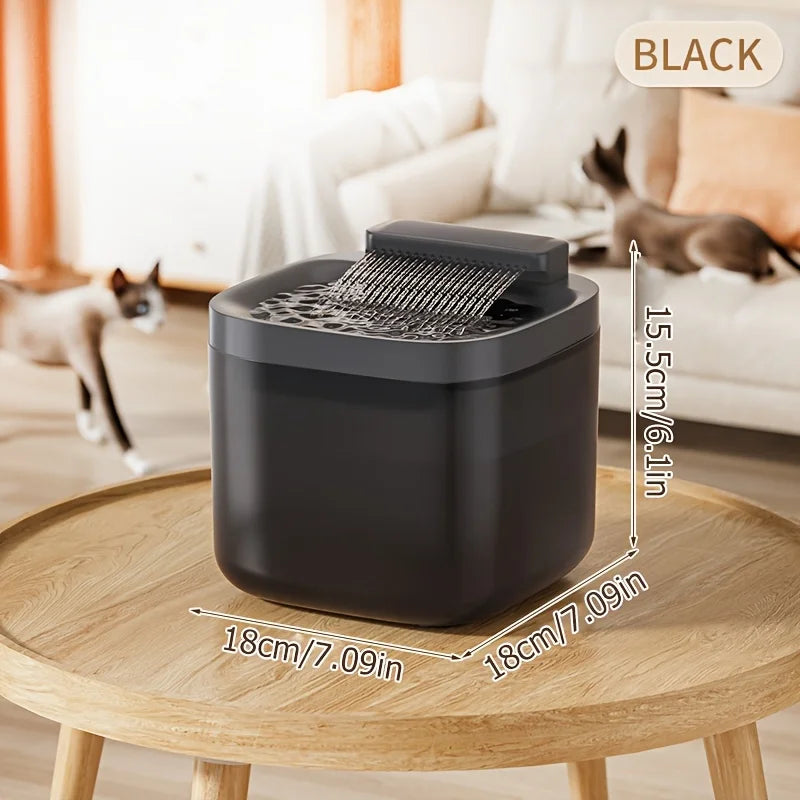 3L/101.45oz Smart Cat Water Fountain USB Powered Operating Voltage Quiet Operation Automatic Recirculating System for Cats