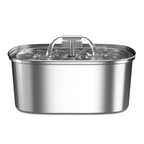 Best Seller OEM 3.2L Stainless Steel Cat Water Fountain Automatic Pet Water Dispenser with Charging Power Source