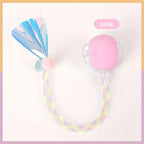 Interactive Cat Toy Ball with Replaceable Tail Automatic Moving Cat Toys Indoor Electric Interactive Rolling Ball for Dog Cat