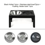 Elevated Dog Bowls with Slow Feeder Dog Bowl Stainless Steel Bowls Adjustable Pet Feeder Stand for Large Medium Dog Products