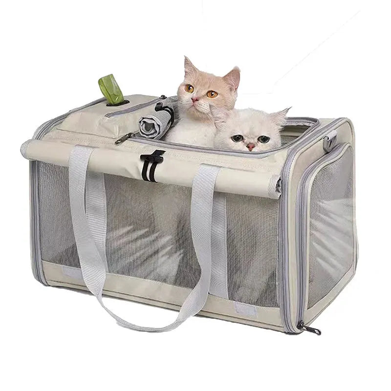 Pet Carrying Backpack Transport Kennel Portable Shoulder Strap Tote Breathable Mesh Large Capacity Zipper Fashion Cat Dog Puppy
