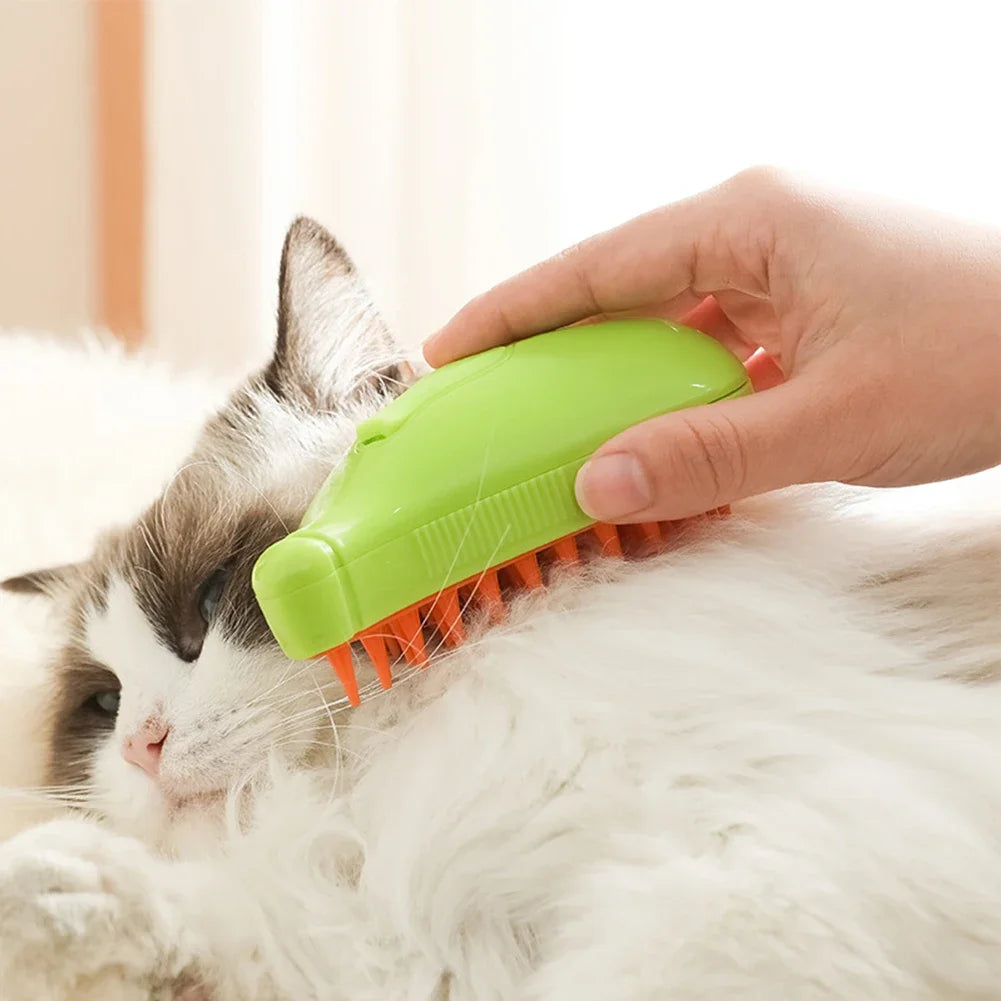 120mAh Cat Steam Brush Steamy Dog Brush 3 in 1 Electric Spray Cat Hair Brushes for Massage Pet Grooming Comb Hair Removal Combs