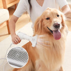 Pet Hair Dryer 2 in 1 Grooming Pet Brush Adjustable Temperature Dog Hair Dryer Pet Hair Remover Dog Brush for Dog Cat Brush