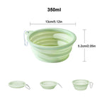 350ml Macaron Color Pet Portable Foldable Dog Bowl for Outdoor Travel Collapsible Dog Bowl Silicone Pet Drinking Water Bowls