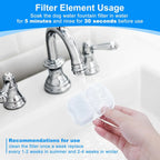 8 Sets Automatic Portable Dog Water Fountain Filter Replacement Filters Compatible for 7L/230oz Stainless Steel Pet Water Bowl