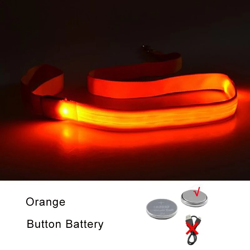 LED Light up Dog Leash Luminous Rope Lead Leash Dog Safety Flashing Glowing LED Dog Leash Collar Electronic Pet Accessories