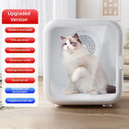 68L Smart Pet Dryer Box with 3 Air Vents 4 Speed Settings 1000W Low Noise Automatic Cat Drying Machine for Home Pet Grooming