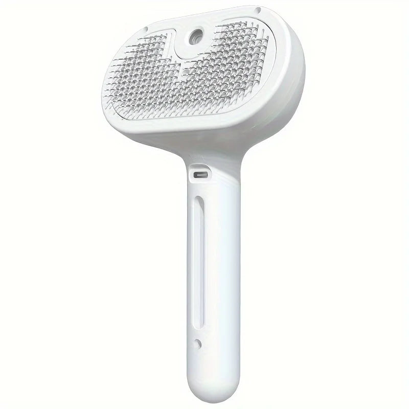 2-in-1 Misting Pet Hair Comb Gentle Water Spray Brush with Release Button for Easy Shedding and Grooming Brush