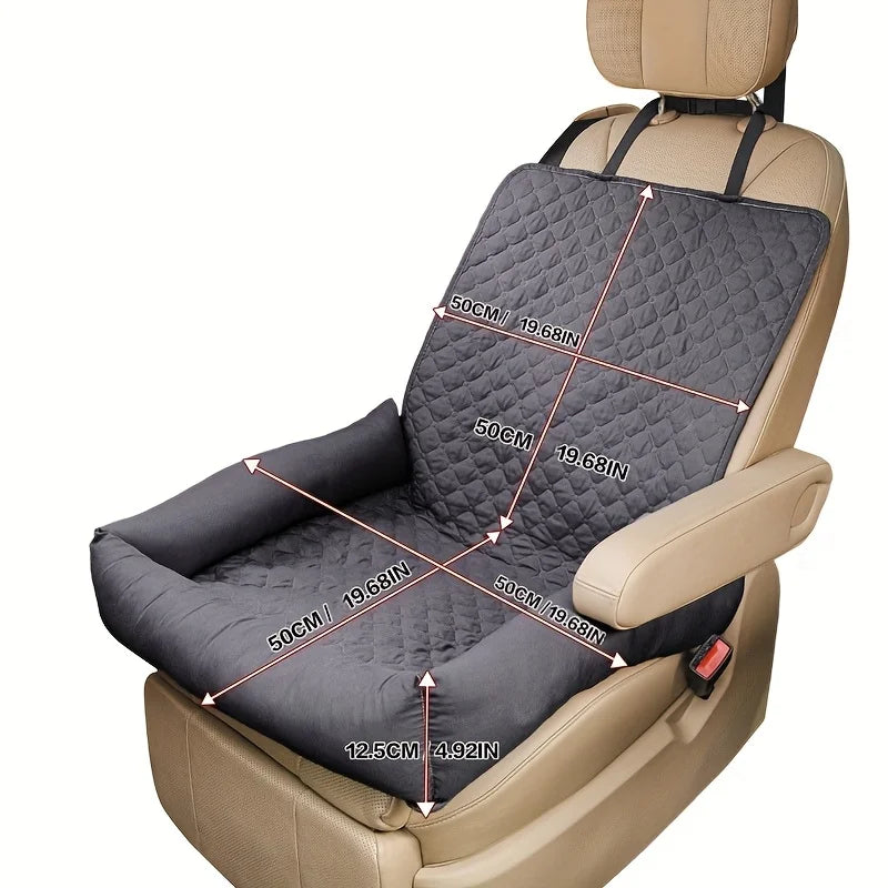 Removable and Washable Pet Bed for Cars and Non-Slip Suitable for Dogs All Sizes Designed for Use in the Front Seat