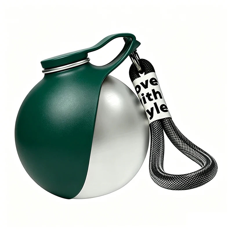 Custom LOGO 285ml Portable Dog Water Bottle Outdoor Pet Water Dispenser Dog Water Bottle Foldable Stainless Steel OEM ODM