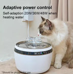 2025 New 2L Smart Pet Water Dispenser Touch Screen Heated Controllable Water Temperature Stainless Steel Cat Water Fountain