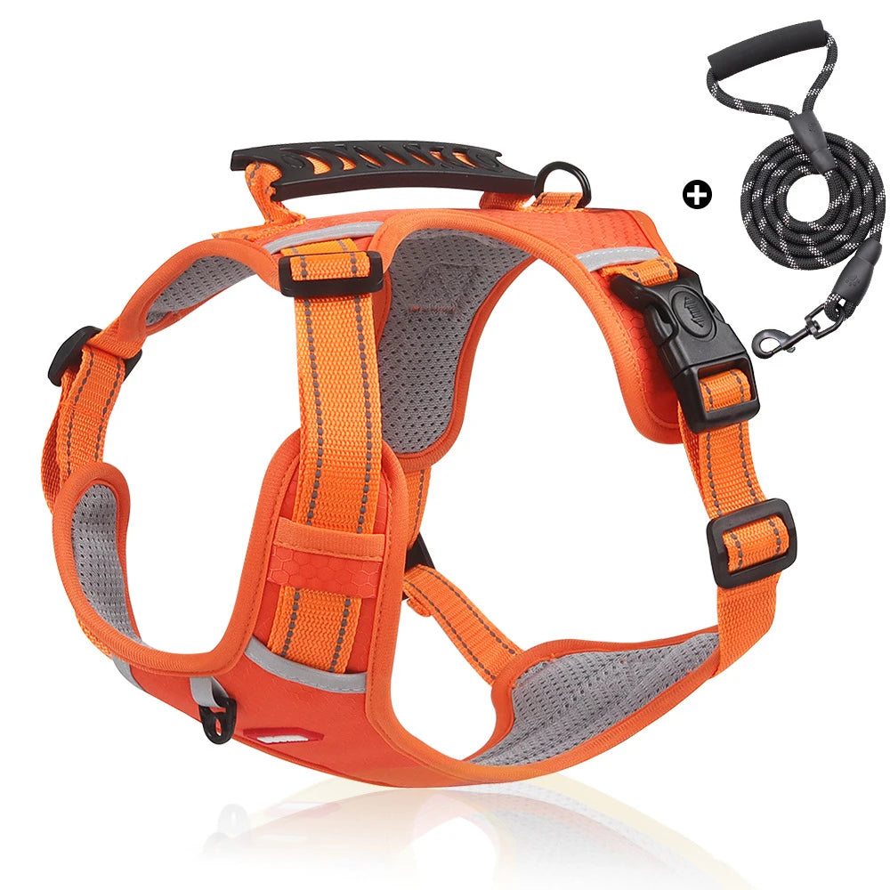 Pet Custom Dog Harness No Pull Fabric Breathable and Reflective Soft Chest Strap Vest Harness for Small Medium Large Dogs