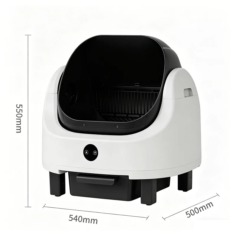 OEM 68L Open-design Automatic Cat Litter Box Self Cleaning Sensor Safety Protection Smart Pet Health Monitor System Cat Toilet