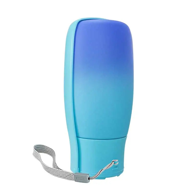 Gradient Color 3-in-1 Foldable Plastic Dog Water Bottle Collapsible Travel Pet Water Bowl with Filters