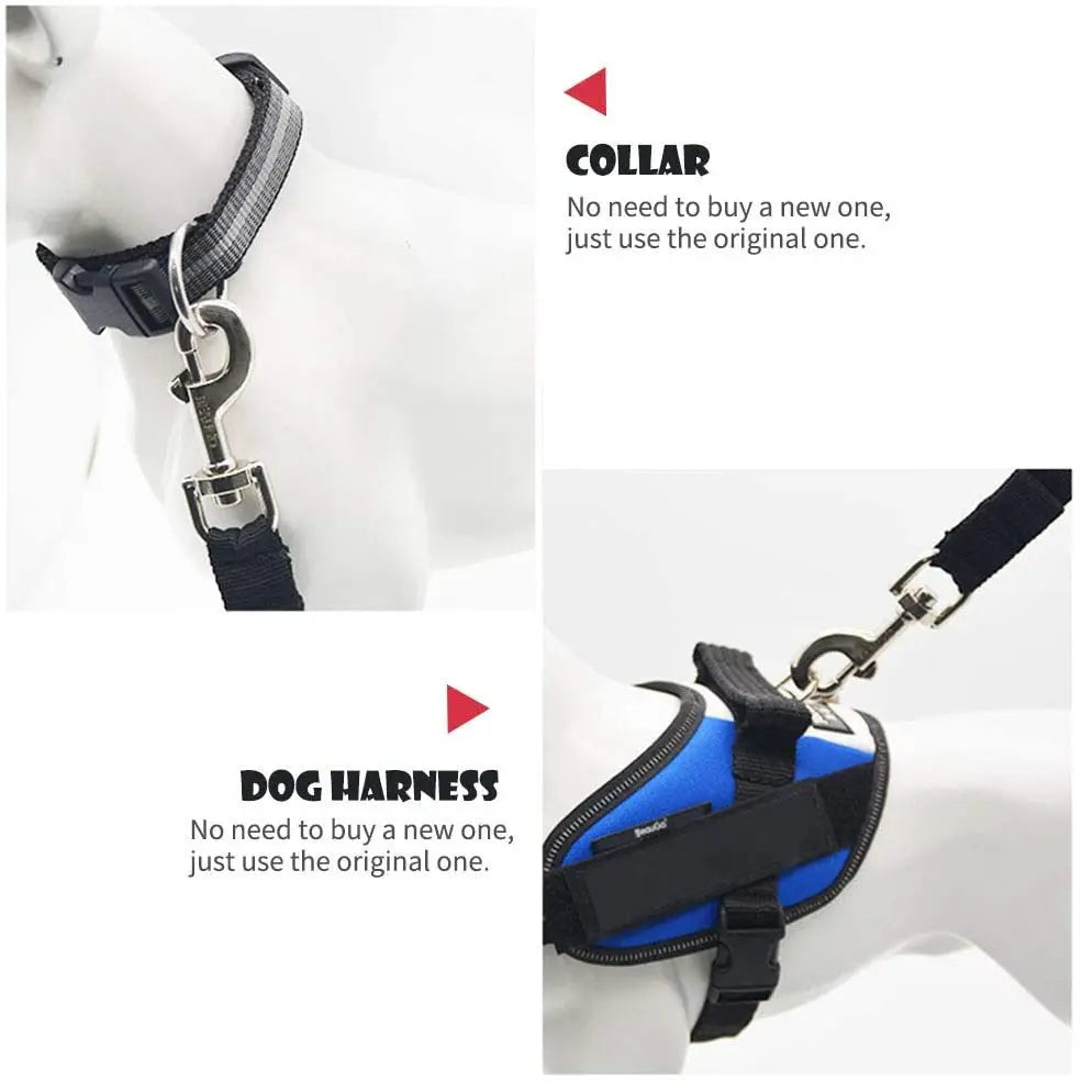 Adjustable Pet Car Seat Belt Nylon Lead Dog Leash Backseat Safety Belt OEM Custom Designer Dog Harness Collar Pet Accessories