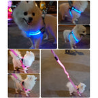 Pet Harness LED Dog Harness Nylon Cat Harness Night Safety Glowing Pet Vest Adjustable Luminous Dog Vest Dog Products
