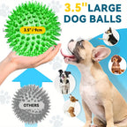 Large Spiky Dog Balls Dog Chew Toys for Aggressive Chewers Teething Puppies and Clean Teeth Interactive Squeaky Toy for Training
