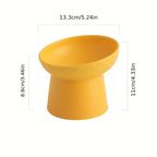 Ergonomic Ceramic Cat Bowl Angled Design for Neck Comfort Supportive Elevated Feeder Pet Dining Solution for Indoor Cats