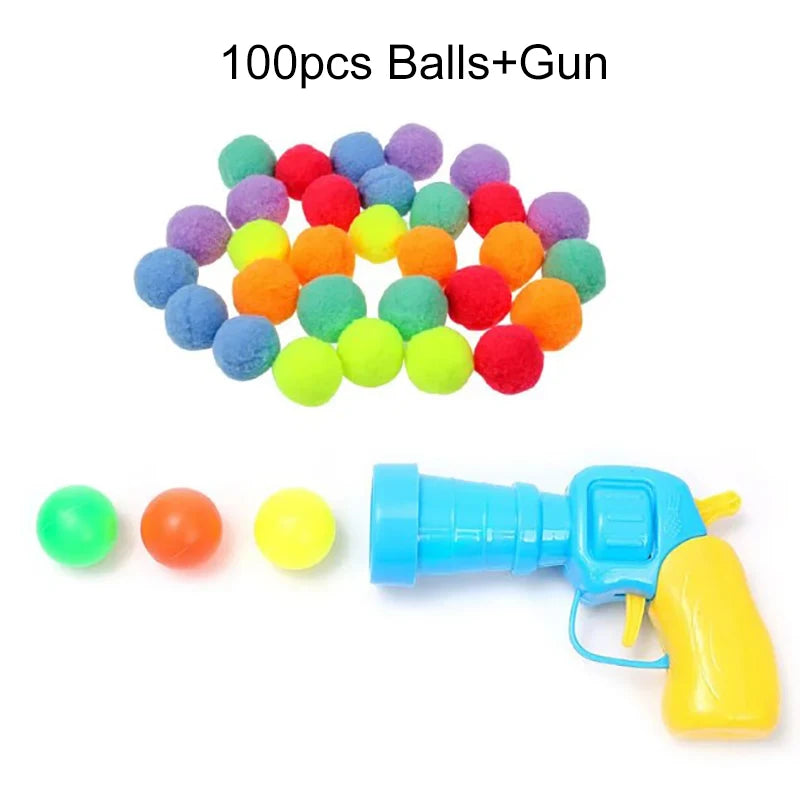 Interactive Launch Training Cat Toys Creative Dog Training Toys Kitten Mini Pompoms Games Stretch Plush Ball Toy Cat Products