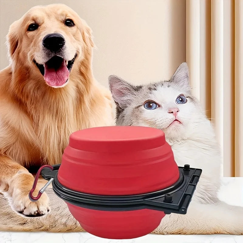 Collapsible Dog Bowls Dual Bowls Portable & Compact Feeding and Water Dish for Travel Hiking Camping Walking Pet Supplies