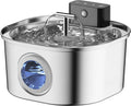 OEM 108oz/3.2L Stainless Steel Cat Water Fountain 4000mah Battery ODM Custom Wireless Automatic Drinking Fountain Dual Outlet