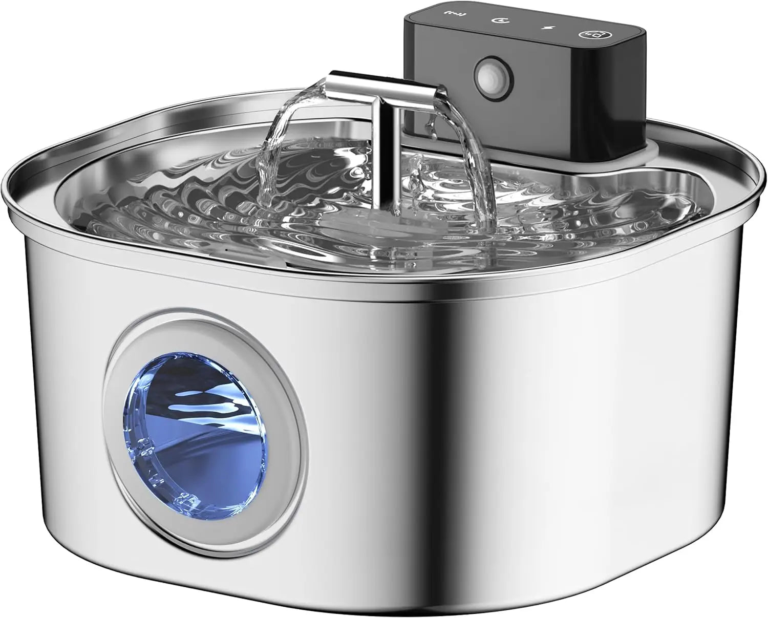 OEM 108oz/3.2L Stainless Steel Cat Water Fountain 4000mah Battery ODM Custom Wireless Automatic Drinking Fountain Dual Outlet