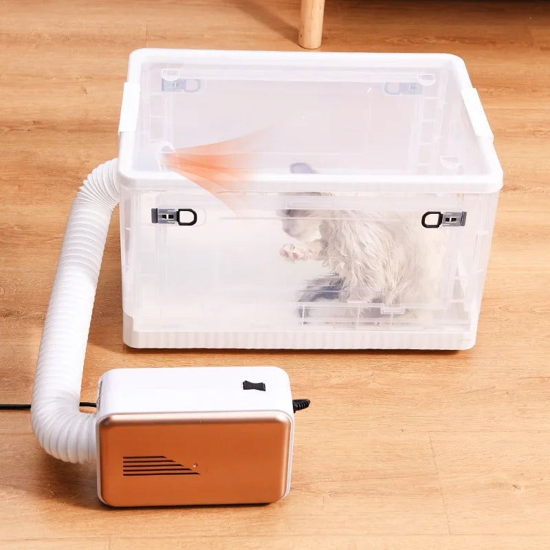Pet Drying Box Cat Noise Super Quiet Wheels Transparent Home Dog Cat Bathing Hairs Blow Dog Hair Dryer Connect Pet Water Blower