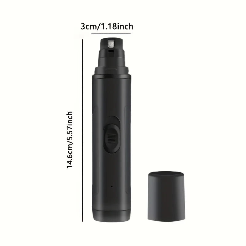 Rechargeable 2-Speed Pet Nail Grinder Plastic Grooming Tool for Cats and Dogs Quieter and Safer Cat Nail Clipper