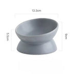 Elevated Cat Food Bowl 5 Oz Ceramic Raised and Tilted Water Bowl Anti Vomiting and Protect Pets' Spines Dishes for Small Dog Cat