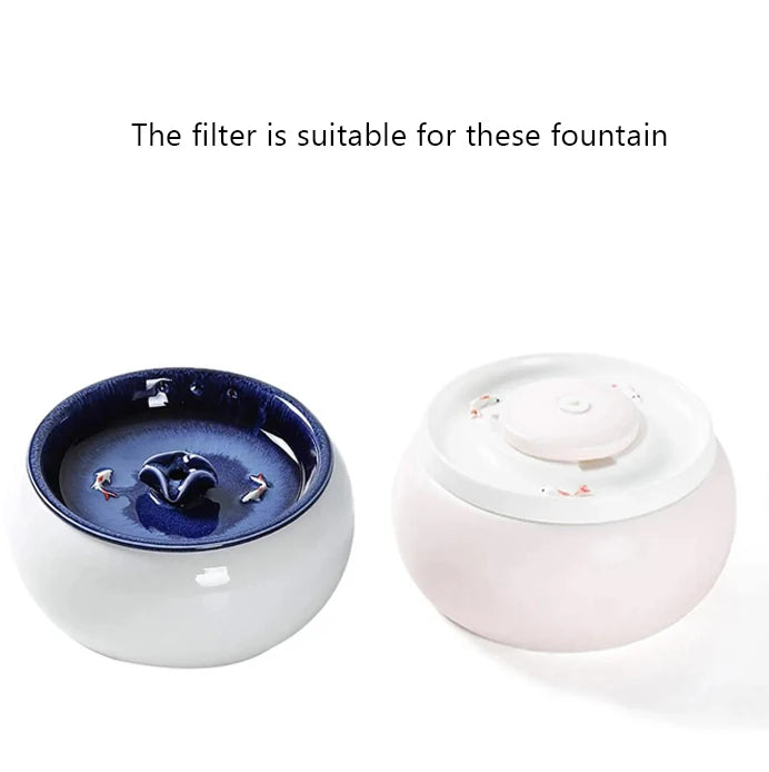Cat Water Fountain Replacement Filters Replaced Activated Carbon Filter Round Water Filter Pet Water Dispenser Cat Products