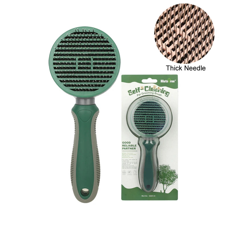 Dog Brush Self-Cleaning Cat Comb Needle Portable Pet Hair Remove Brush for Long Hair Dogs Pet Grooming Brush Dog Products