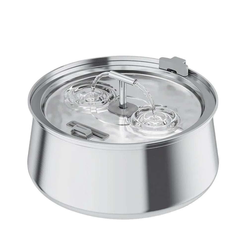 Hot Selling Custom 3.2/4L Stainless Steel Pet Water Dispenser with Water Level Wholesale Cat Water Fountain Manufacturer OEM ODM