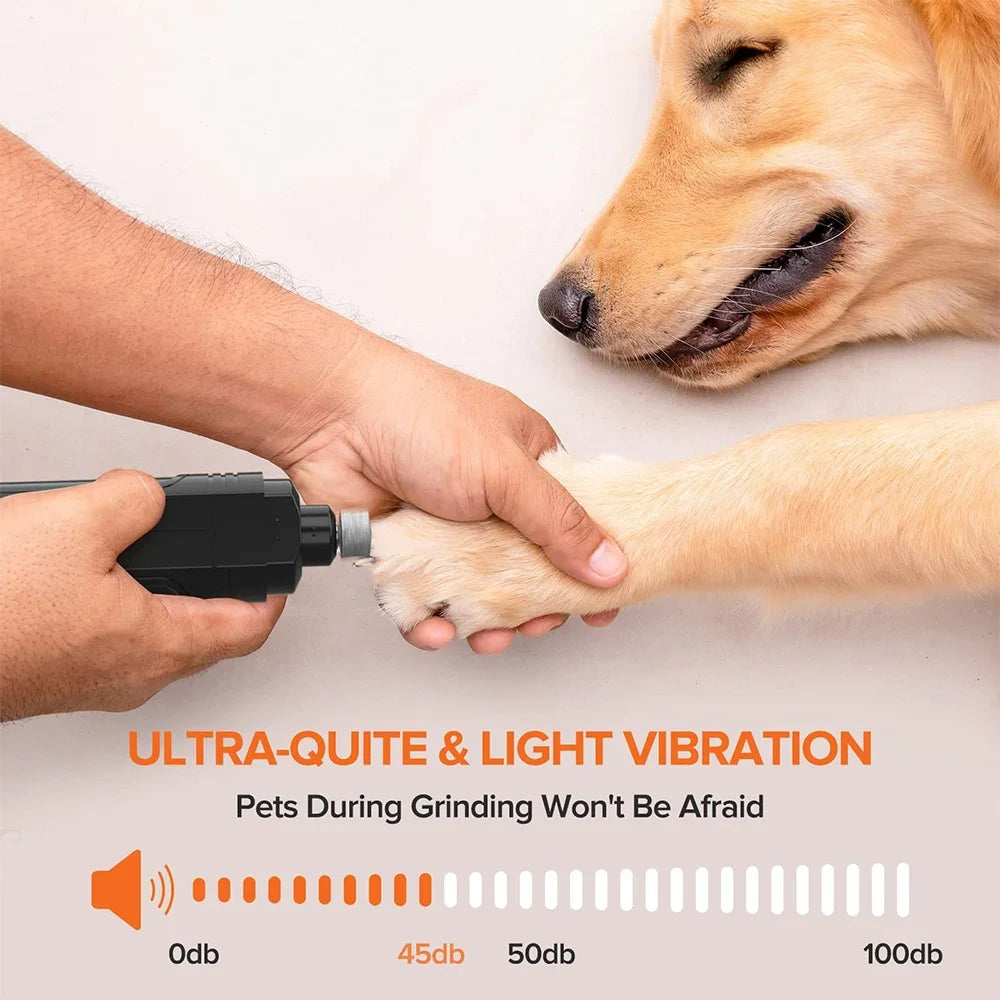 Electric Dog Nail Clippers for Dog Nail Grinder USB Charging Pet Trimmer Quiet Cat Dogs Paws Nail Grooming Tools Cat Claw Cutter