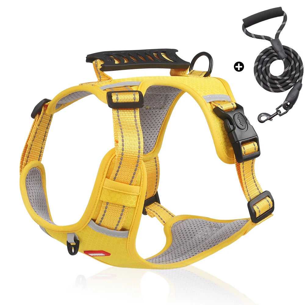 Pet Custom Dog Harness No Pull Fabric Breathable and Reflective Soft Chest Strap Vest Harness for Small Medium Large Dogs