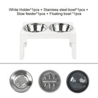 Elevated Dog Bowls with Slow Feeder Dog Bowl Stainless Steel Bowls Adjustable Pet Feeder Stand for Large Medium Dog Products