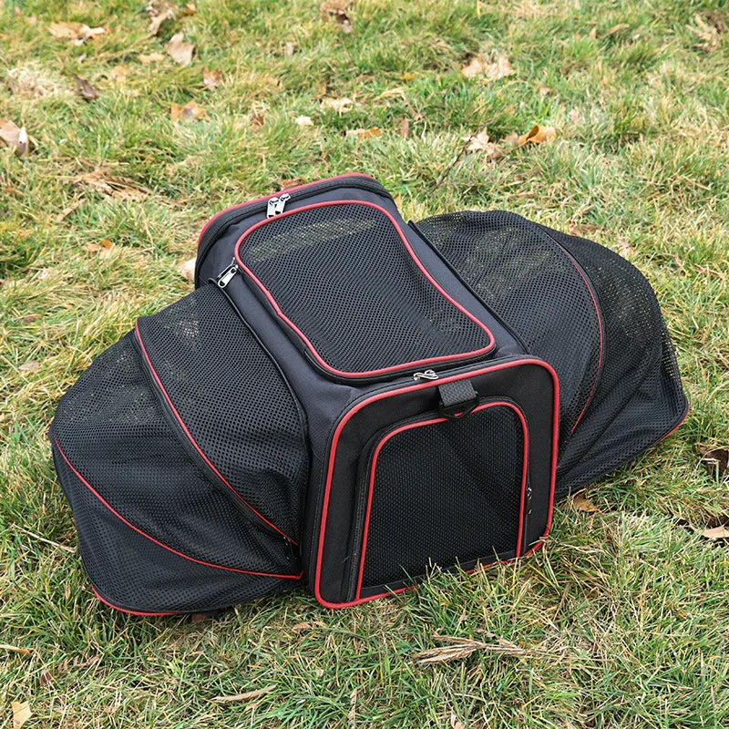 Soft Cat Handbag Pet Carries Bags 2 Sided Expandable Carrier Breathable Net Pet Outdoor Travel Shoulder Bags Cat Products