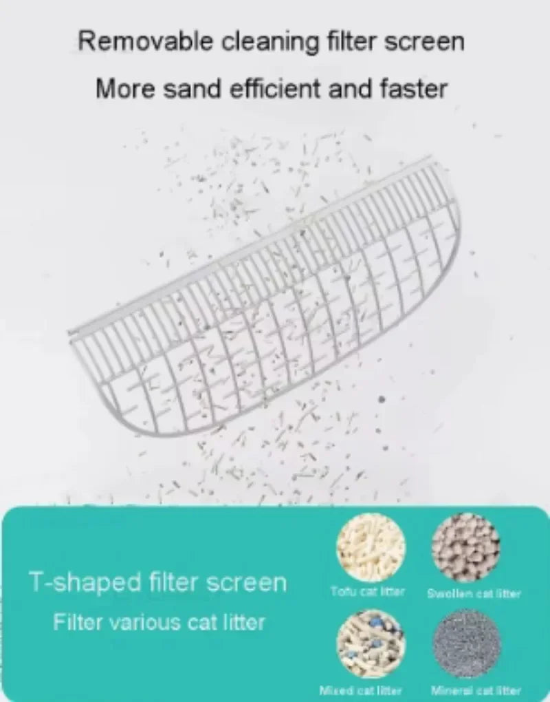 Cat Litter Box Automatic Toilet Removable Filter Backboard Screen Filter Mesh Effective Sand for TONEPIE TI PRO TI+ Accessories