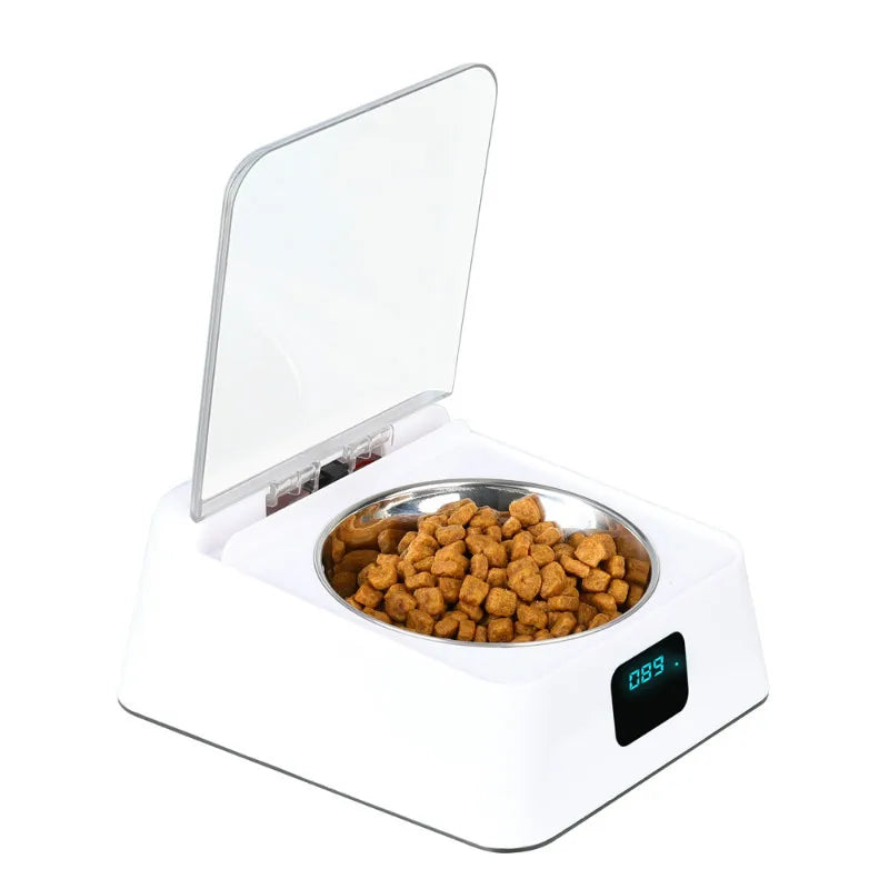350ml Automatic Cat Feeder with Infrared Sensor Cover Removable Bowl Battery Powered Intelligent Smart Opening Lid Dog Feeder