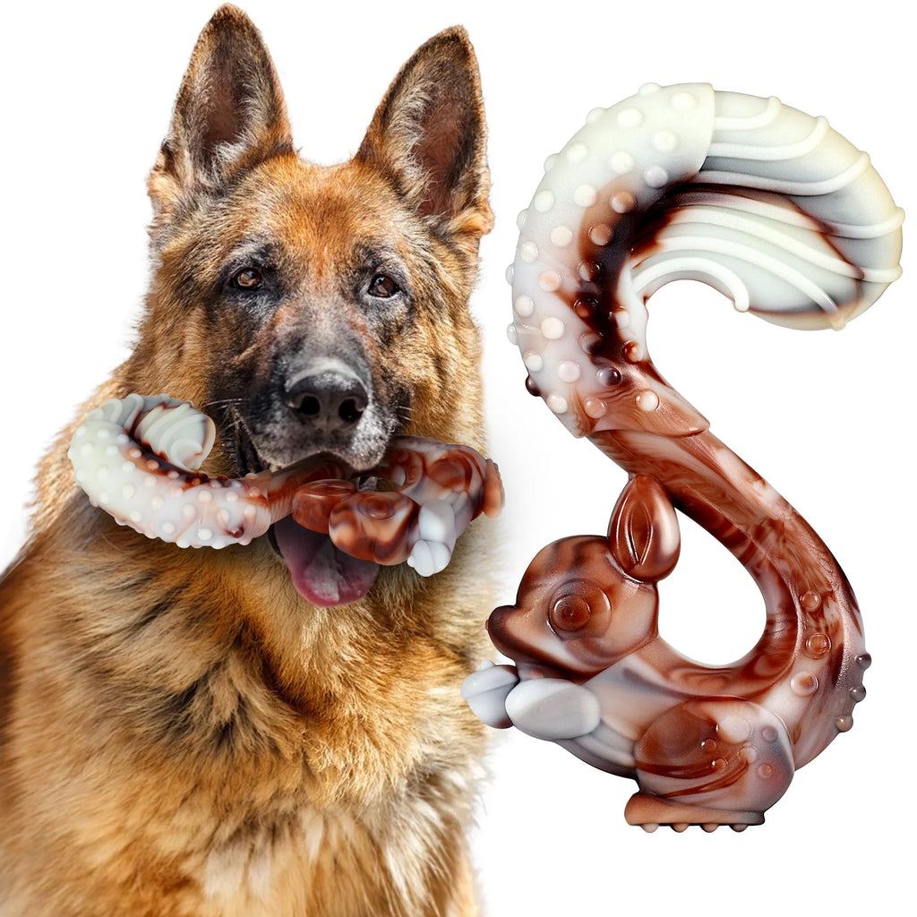 Durable Double Bone Dog Chew Toy Beef Flavor Christmas Deer Triceratops Interactive Nylon Chew Toy for Pups