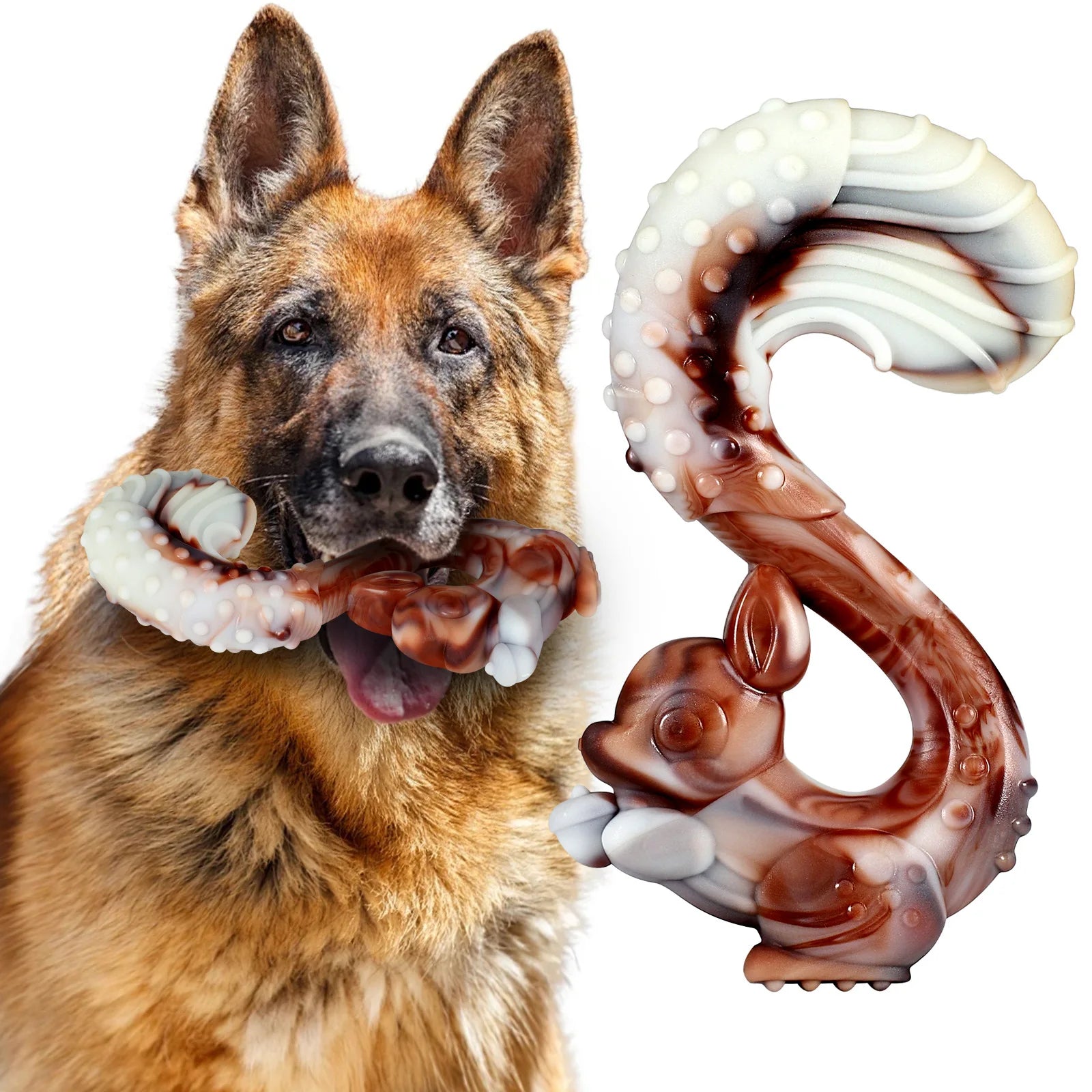 Durable Double Bone Dog Chew Toy Beef Flavor Christmas Deer Triceratops Interactive Nylon Chew Toy for Pups