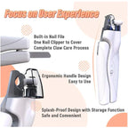 Dog Pets Nail Clippers Trimmers with Safety Guard Cutting Nail File Sharp Blade USB Charging LED Professional Pet Grooming Tools
