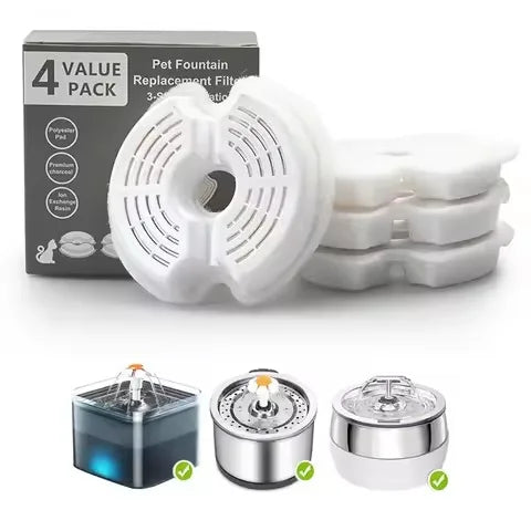 Wholesale Cat Water Fountain Replacement Filter Elements Activated for Cats Drinking Bowl Auto Feeder Filter Pet Manufacturer