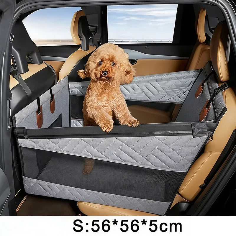 Extended Dog Car Seat Cover for Pet Car Seat Cover Oxford Cat Seat Back Pet Hammock Car Back for Small Medium Large Dogs