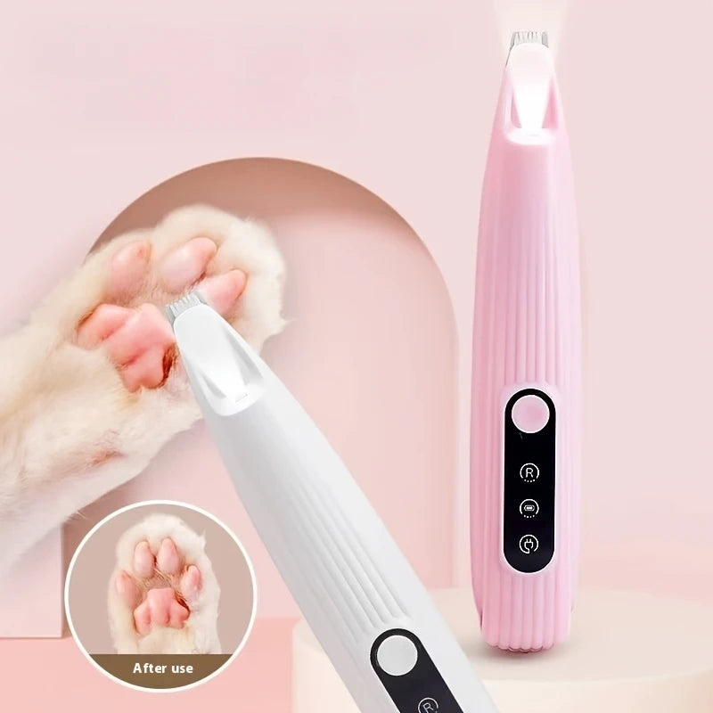 LED Light Pet Hair Trimmer Quiet Dog Grooming Clippers USB Rechargeable Dog Paw Hair Trimmer with Display Pet Grooming Tools