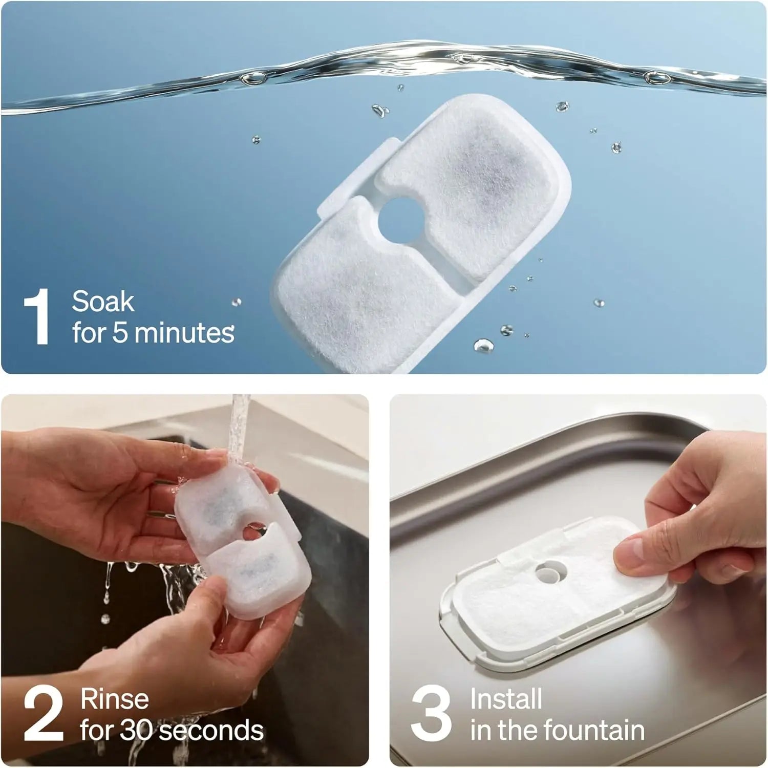 Wholesale Replacement Filters for Cat Water Fountain 4 Months Set of Replacement Filters for Ultra Quiet Cat Fountain